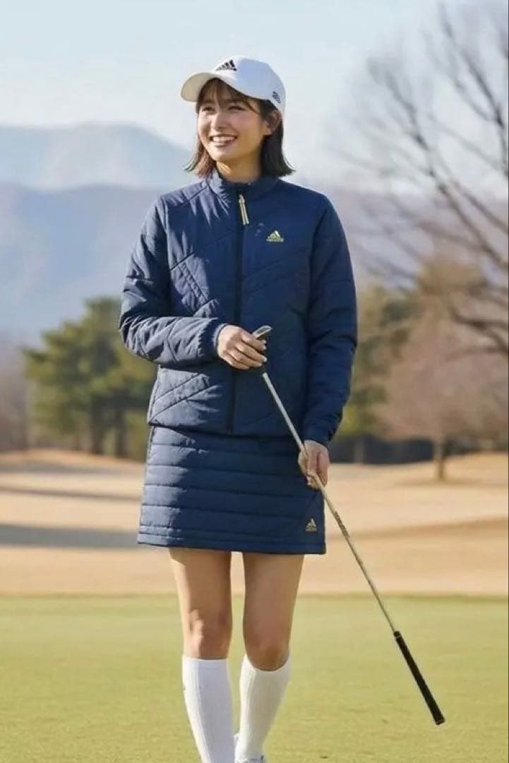 限定値下げ 新品adidasゴルフ レディース セットアップ ネイビーS