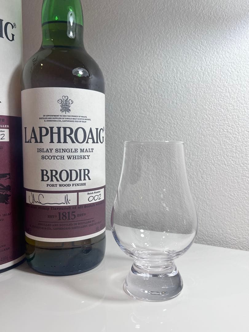 ラフロイグ ブロディール　新品未開封｜ウィスキー専用グレンケアングラス　付セット