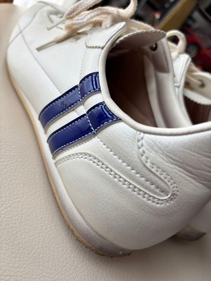 PATRICK ホワイトレザー ドライビングシューズ26.5cm