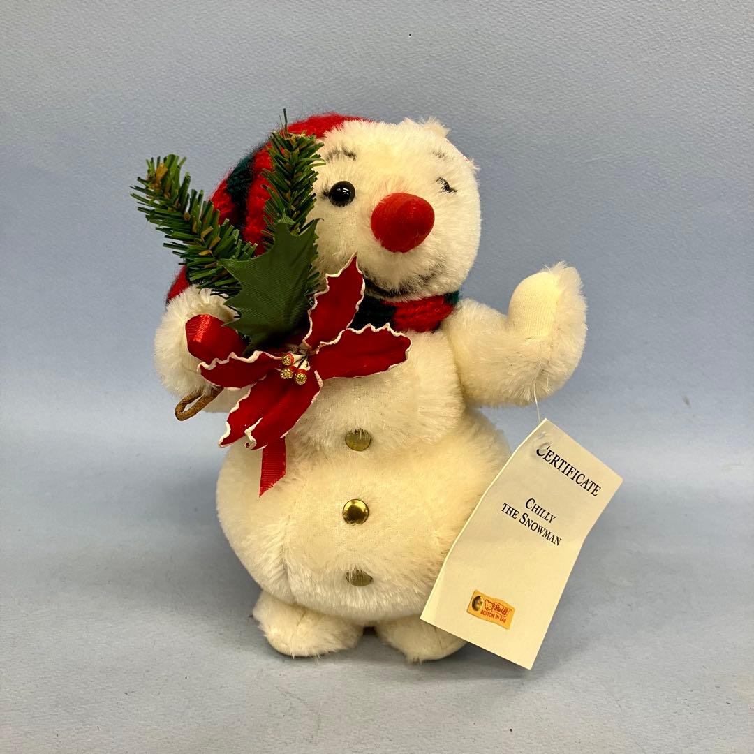 シュタイフ　クリスマス スノーマン ぬいぐるみ 2001