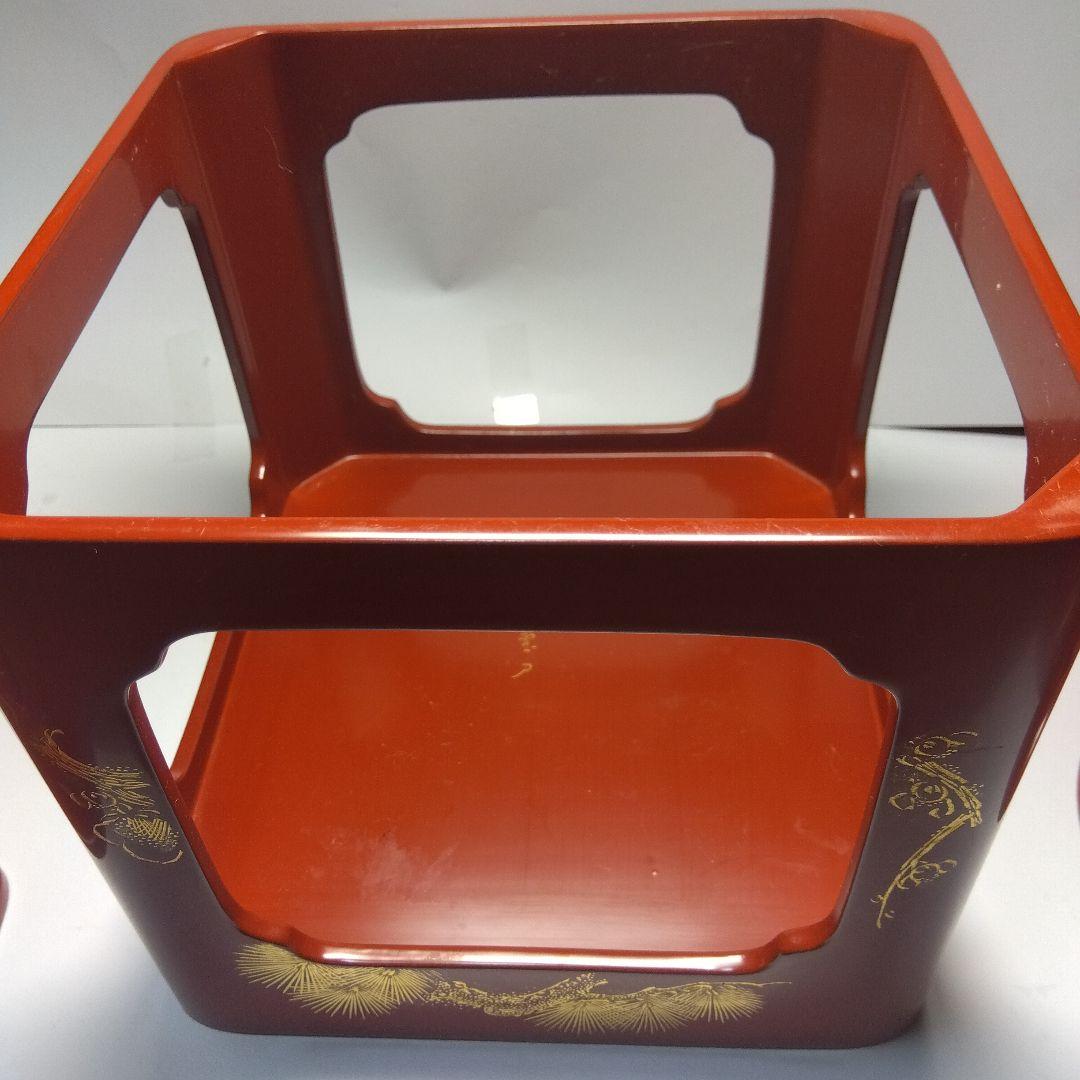 輪島塗　漆器三ッ組盃　沈金　虎の図　在銘　松竹梅　天然木　当日物　美品