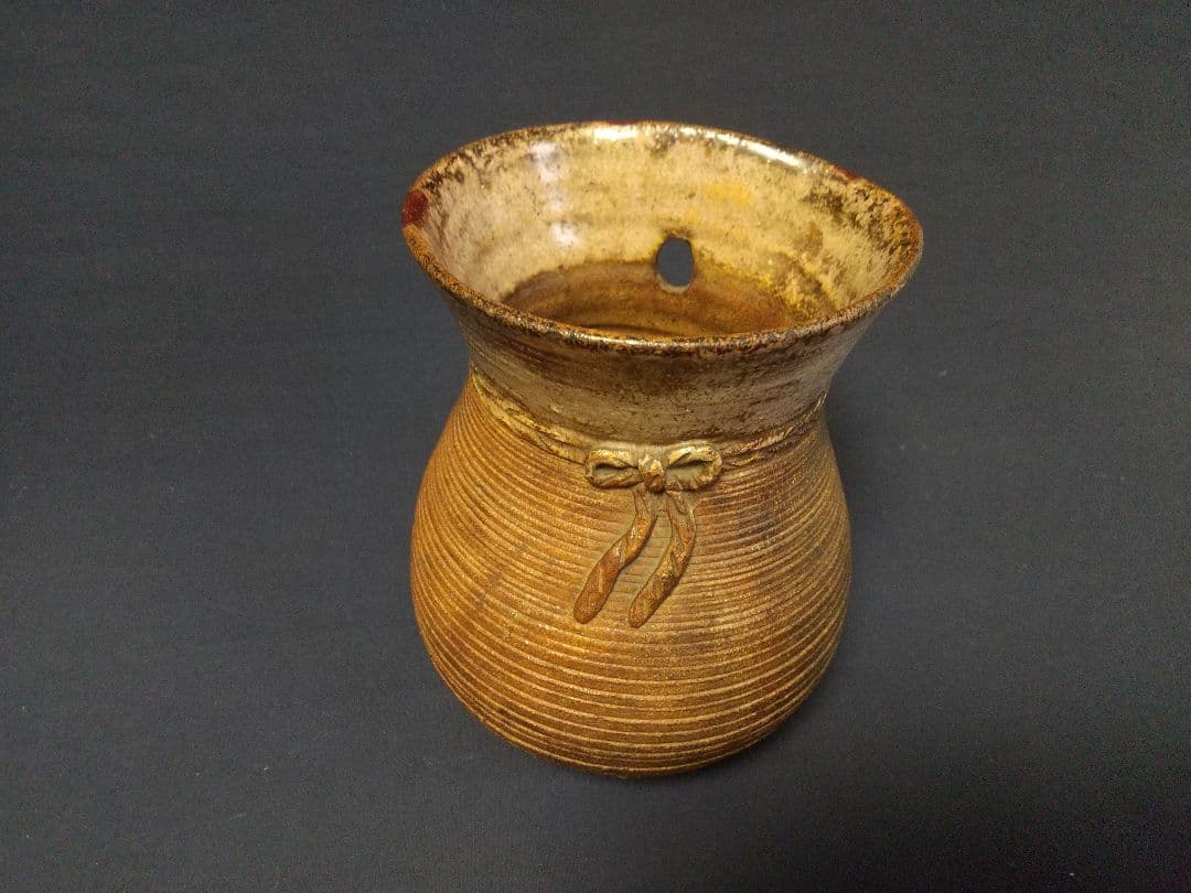 出雲焼 着巾袋花生 (時代) ！！！