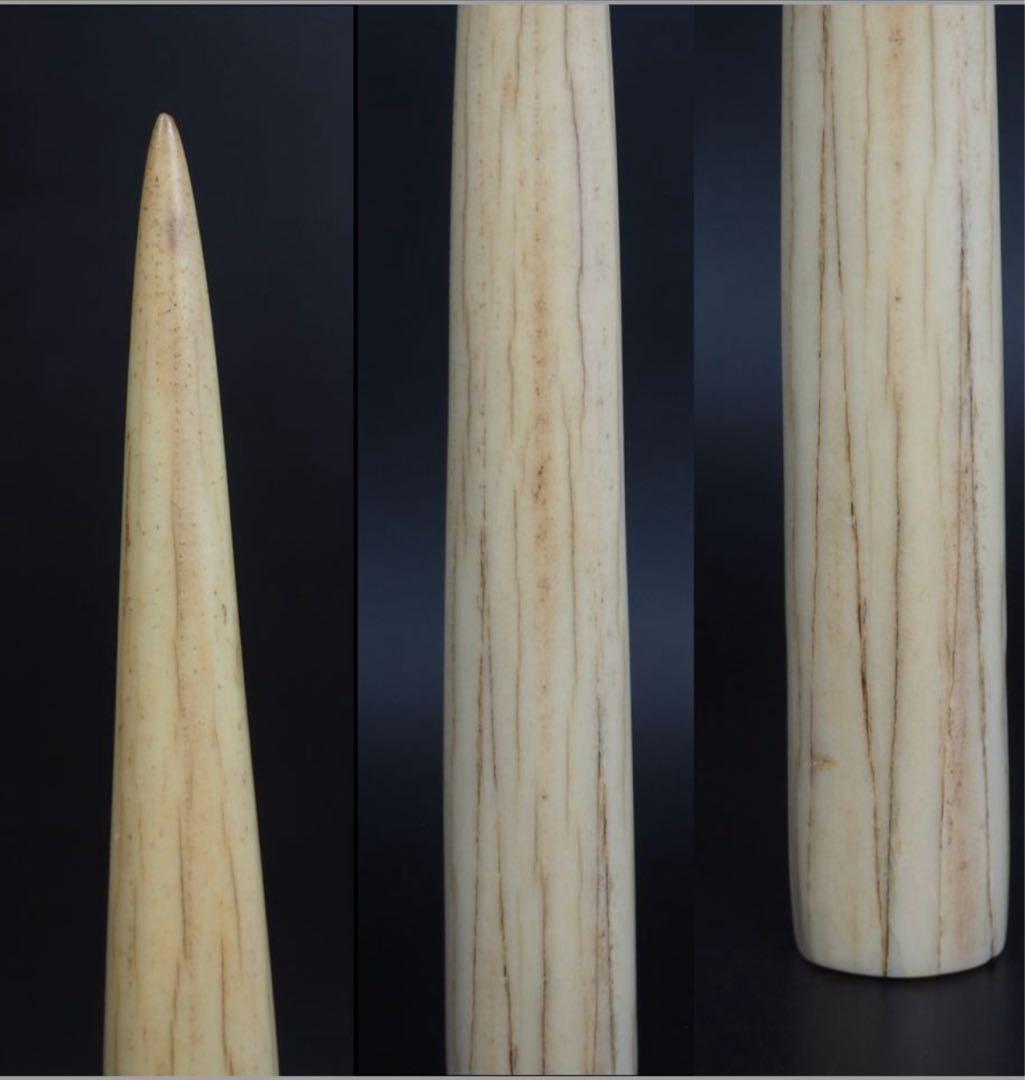 送料無料　時代物　鯨骨　置物　34ｃｍ 重284g　★希少★