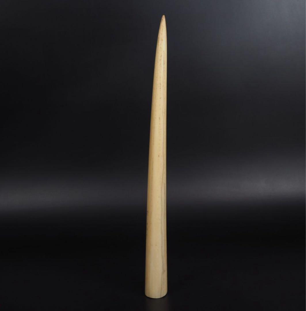 送料無料　時代物　鯨骨　置物　34ｃｍ 重284g　★希少★