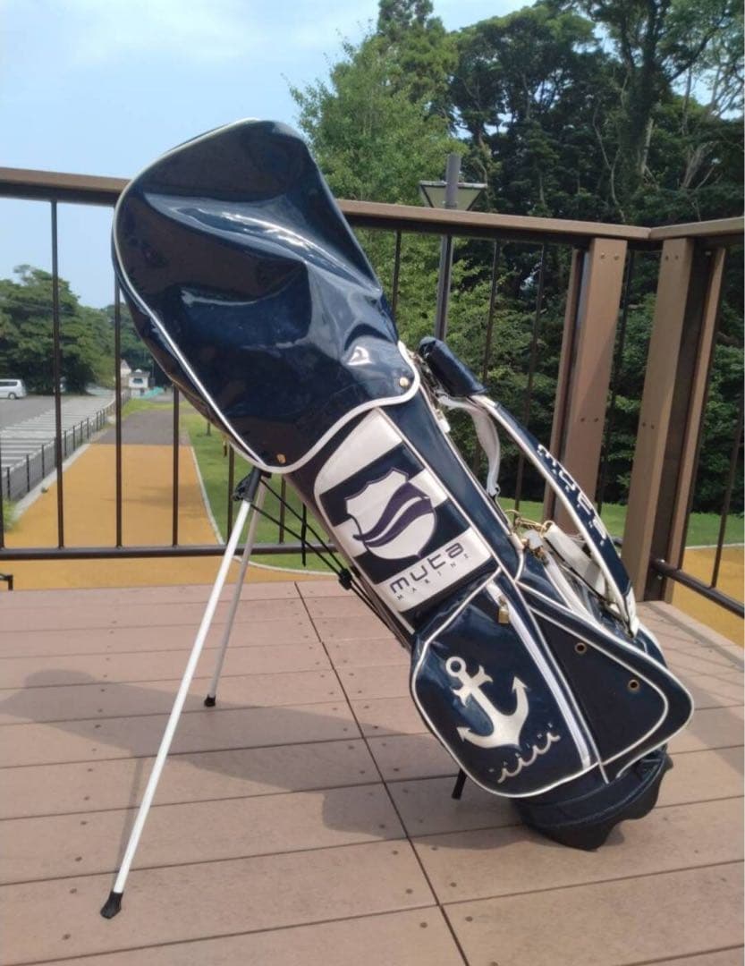 muta 328 ゴルフバッグ ネイビー スタンド付き