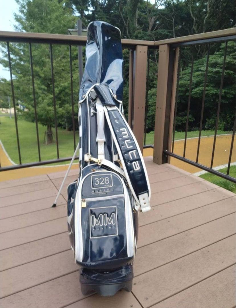muta 328 ゴルフバッグ ネイビー スタンド付き