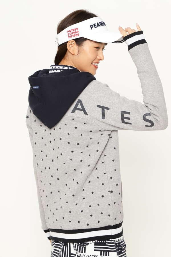 新品　パーリーゲイツ 星柄　フード付き裏起毛パーカー　サイズ１　M