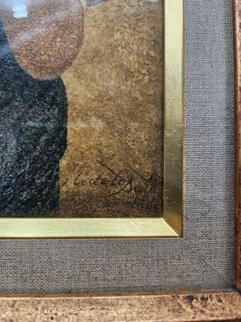 佐藤秀人 「ものおもい」女性像 旅の画家 繊細絵画世界 百貨店個展 豪華額装