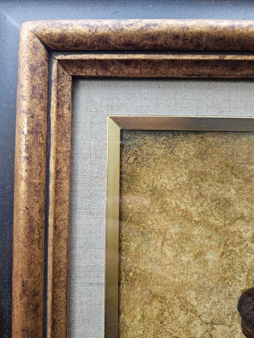 佐藤秀人 「ものおもい」女性像 旅の画家 繊細絵画世界 百貨店個展 豪華額装