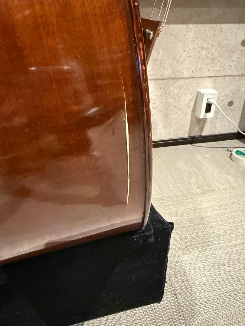 引取り限定 コントラバス 本体 エマニュエル・ヴィルファー 側面に割れ有り