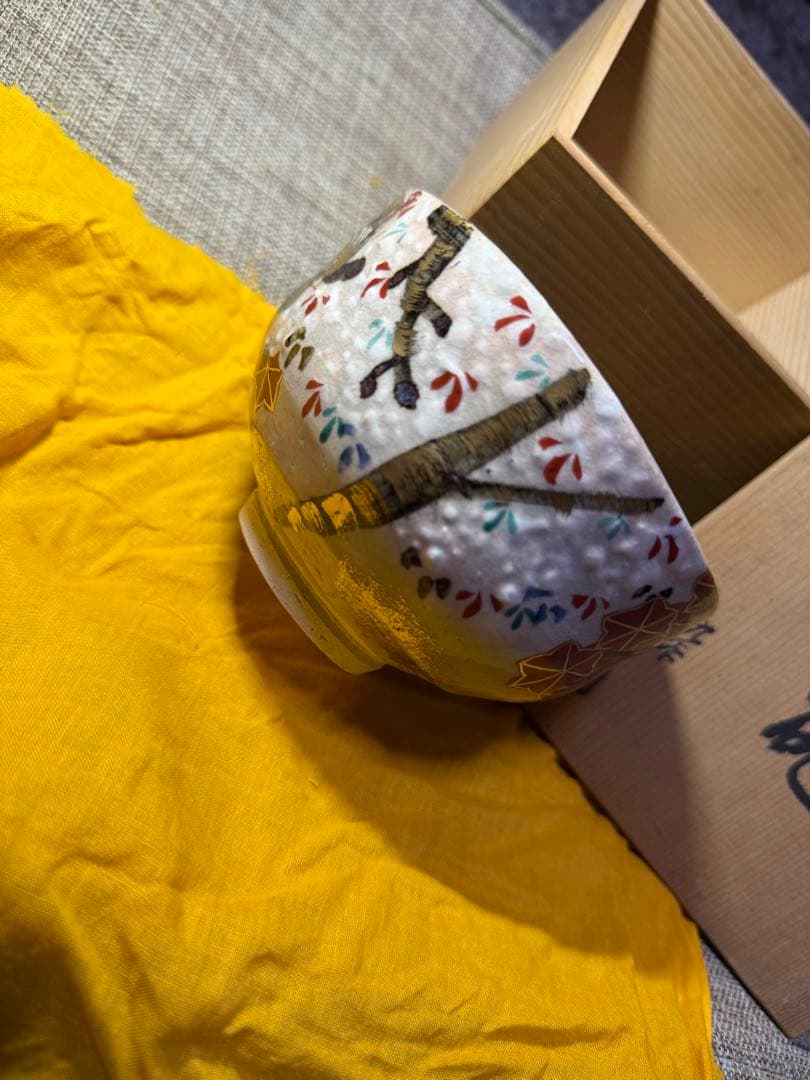 骨董　雲錦大茶碗 茶道具 煎茶道具 抹茶道具 抹茶碗 茶器 共箱