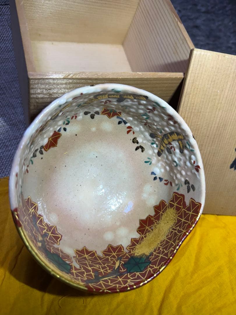 骨董　雲錦大茶碗 茶道具 煎茶道具 抹茶道具 抹茶碗 茶器 共箱