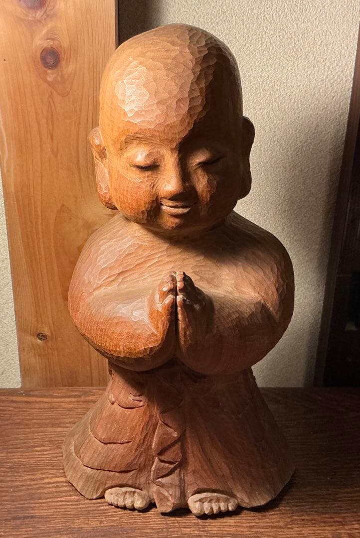前島秀章　太子　木彫　仏像
