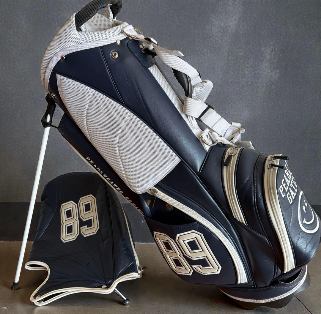 パーリーゲイツ　キャディバッグ　ショルダー式　スタンド式　軽量　紺　ネイビー