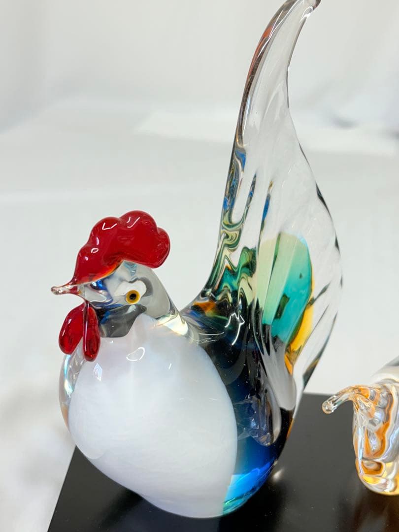 Multi Glass マルティグラス クリスタルガラス 猪 犬 鳥 干支 置物