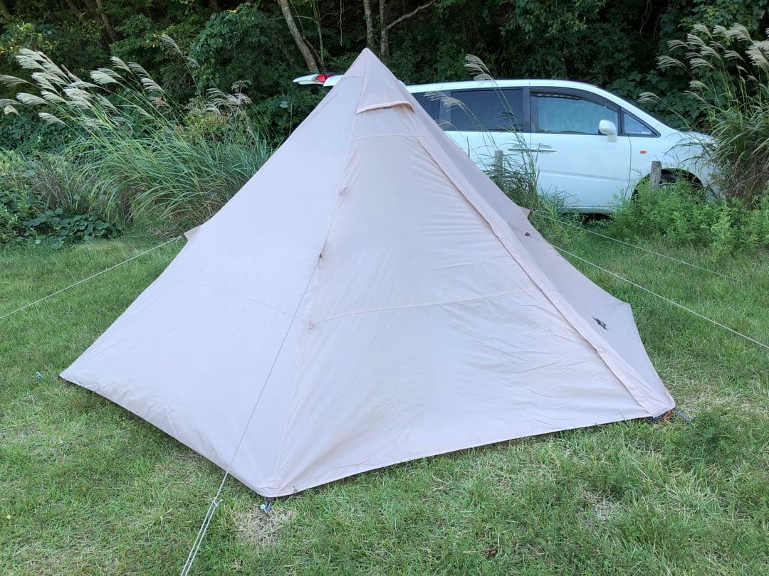 ロゴスTradcanvas Tepee&タープ350-BJ マット&シート付き