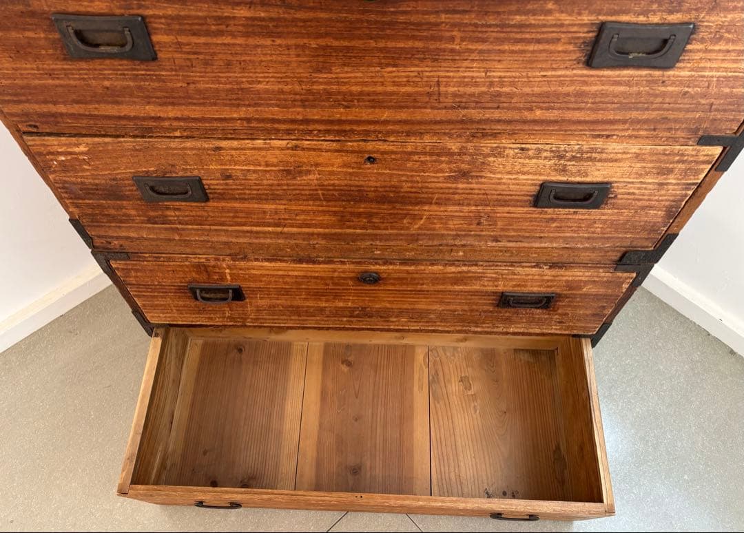 桐箪笥 4段 アンティーク 時代箪笥 和箪笥 古道具 古家具 明治