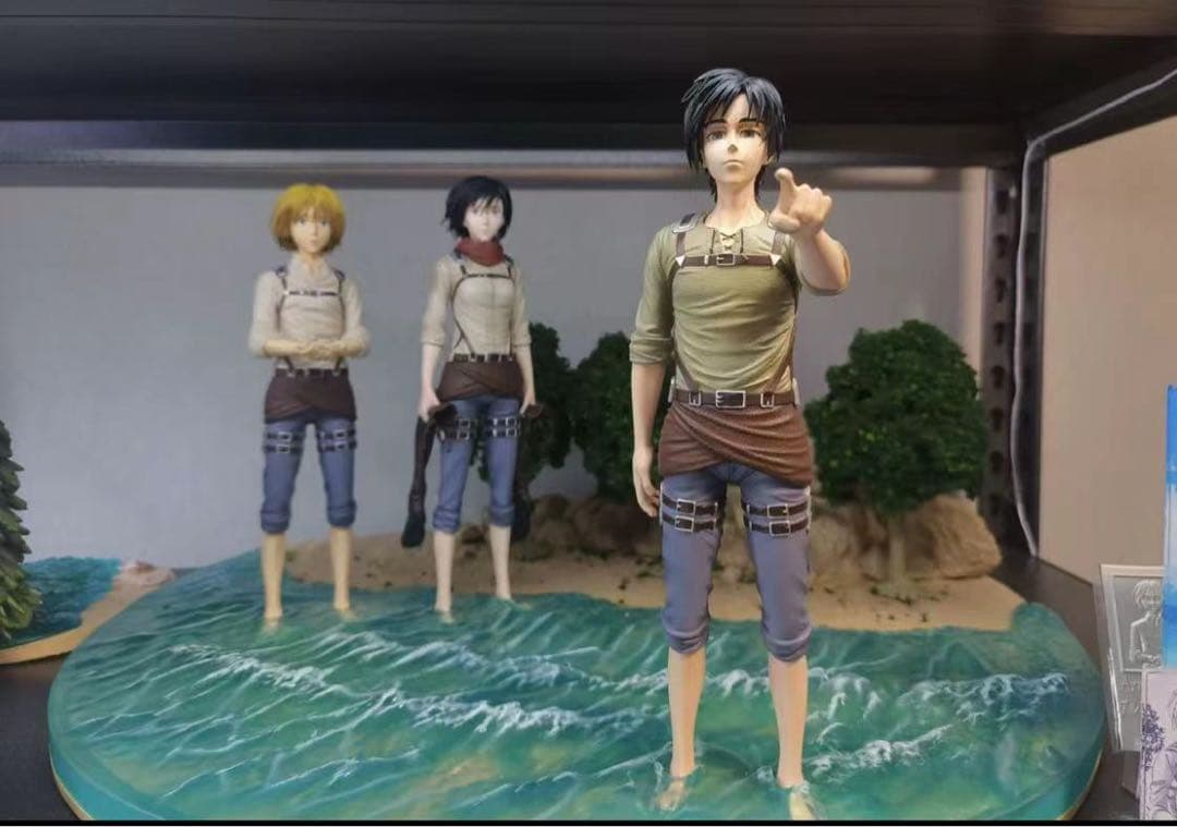 進撃の巨人 ミカサ エレン 3体 ガレージキット ガレキ スタチュー⑧