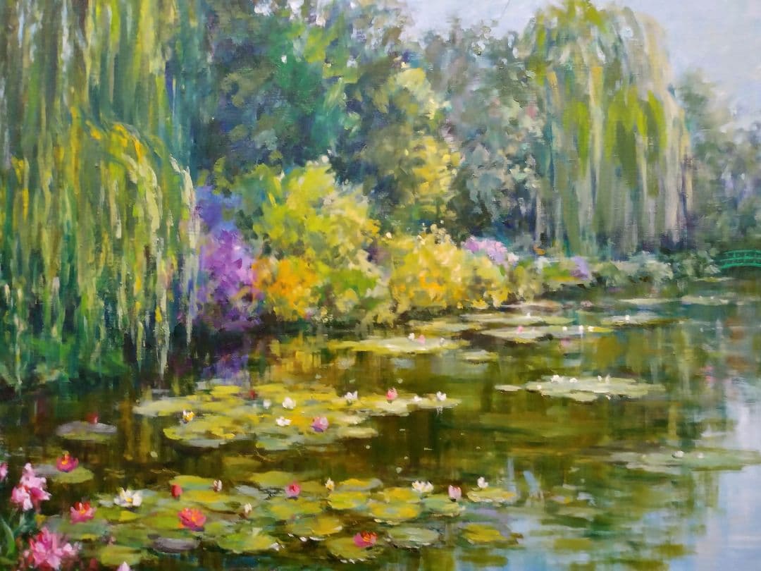 油絵　「6月のジベルニー」F100号