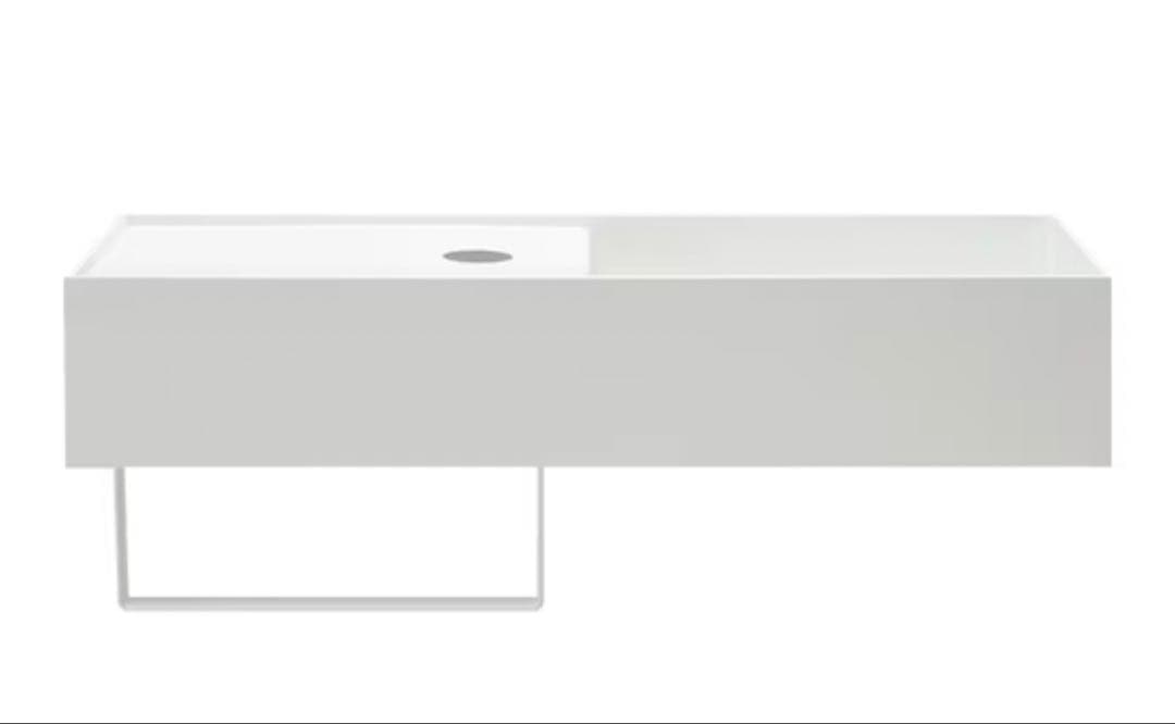 ミラタップ テハチ ホワイト ステンレス洗面ボウル