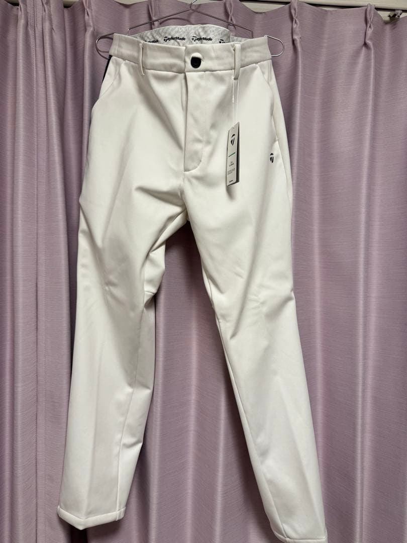 ゴルフ　パンツ O XL テーラーメイド　ホワイト　裏起毛
