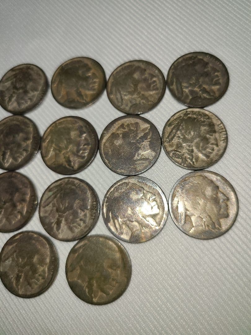 特年　アメリカ　1910年代~　バッファローニッケル　5セント　硬貨　