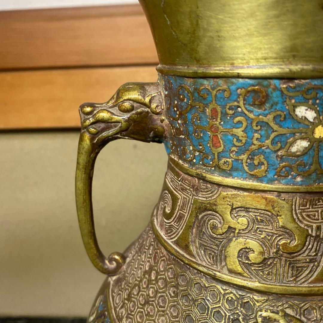 大日本帝国海軍司令部蔵　中国七宝花瓶