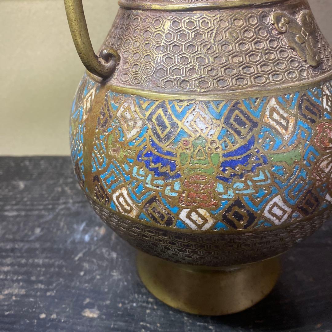 大日本帝国海軍司令部蔵　中国七宝花瓶