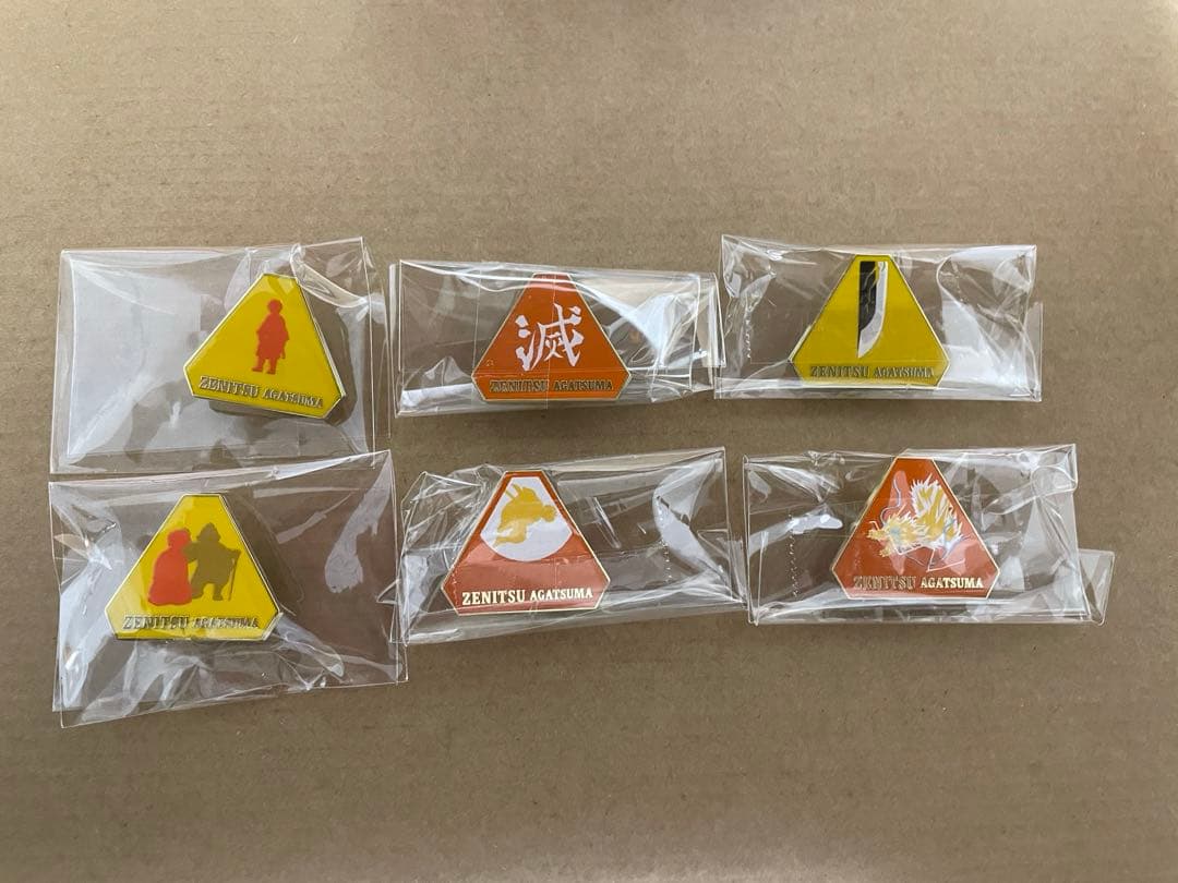 鬼滅の刃 隊士百景 コレクションピンズ 我妻善逸　6点セット