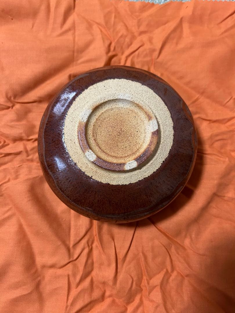 未使用品　西島秀樹　柿釉馬盥茶碗　茶道　表千家　茶道具