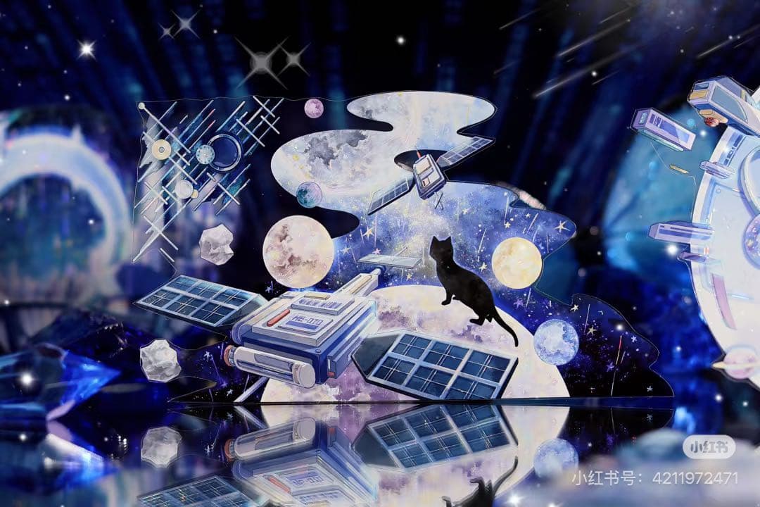 【8768】海外　マステ　3/5/巻売り　貝殻光　マスキングテープ宇宙　猫　景色