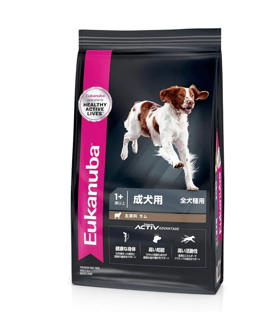 Eukanuba 子犬用or成犬用 全犬種用ドライフード ラム＆ライス １５kg