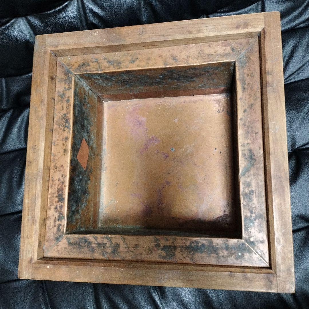 火鉢 木製 銅板 古道具 レトロ