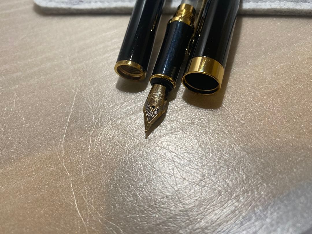 黒い万年筆 ペン先 ケース付き