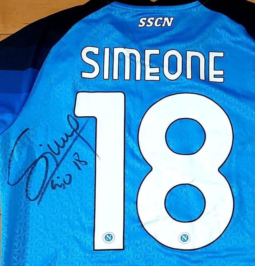 【希少】シメオネ 直筆サイン入りユニ セリエA SSCナポリ