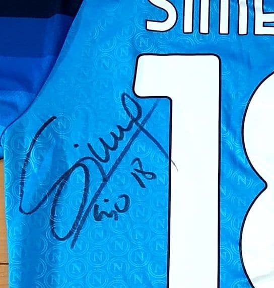 【希少】シメオネ 直筆サイン入りユニ セリエA SSCナポリ