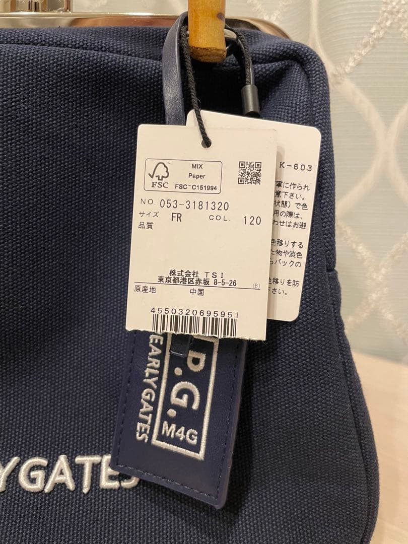 PEARLY GATES ネイビー ハンドバッグ