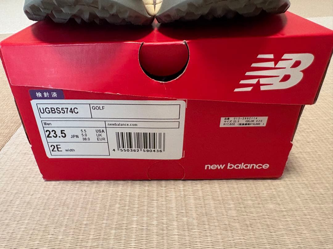値下げ！New Balance 574 ゴルフシューズ ホワイト23.5cm
