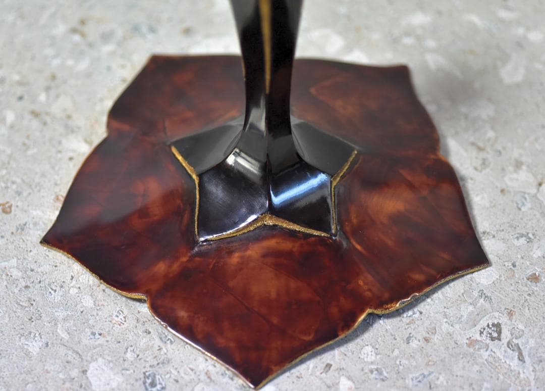 輪花，一輪挿し、花瓶【極上品】池ノ浦大〇作　共箱