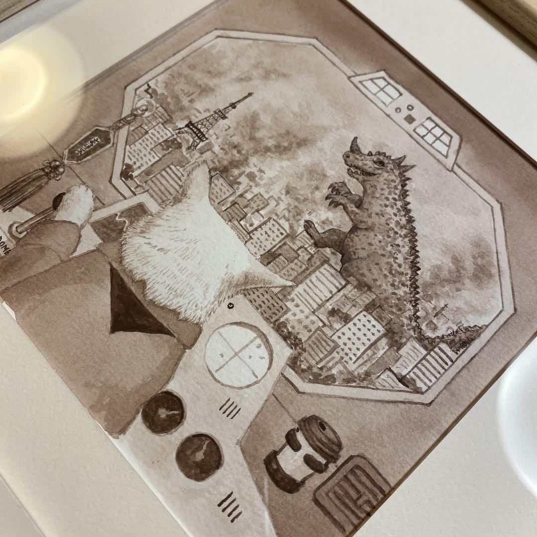 出口かずみ　さん　作品　原画　　小八　「ポチッとな」