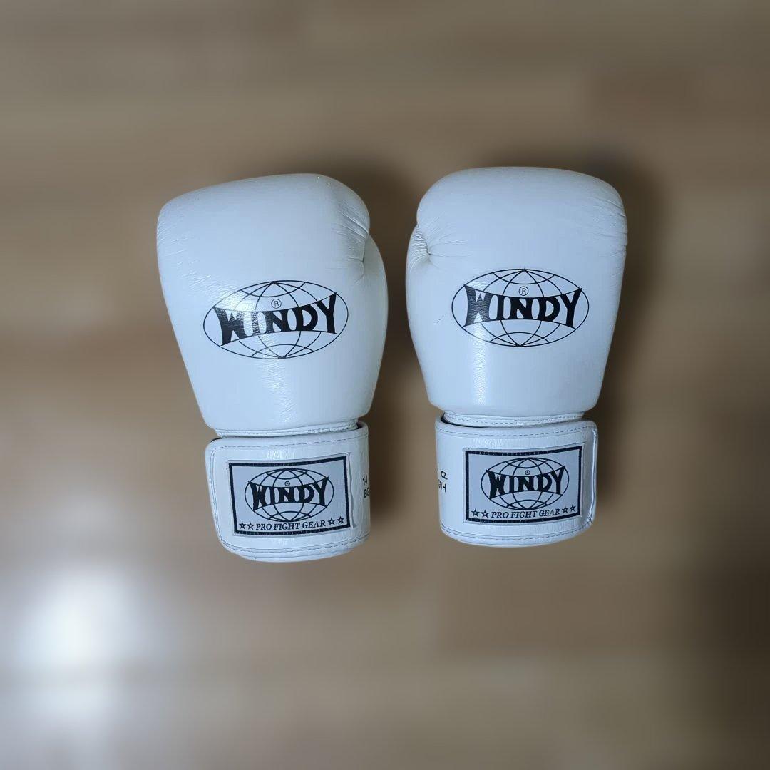 【美品】WINDYボクシンググローブ14ozホワイト