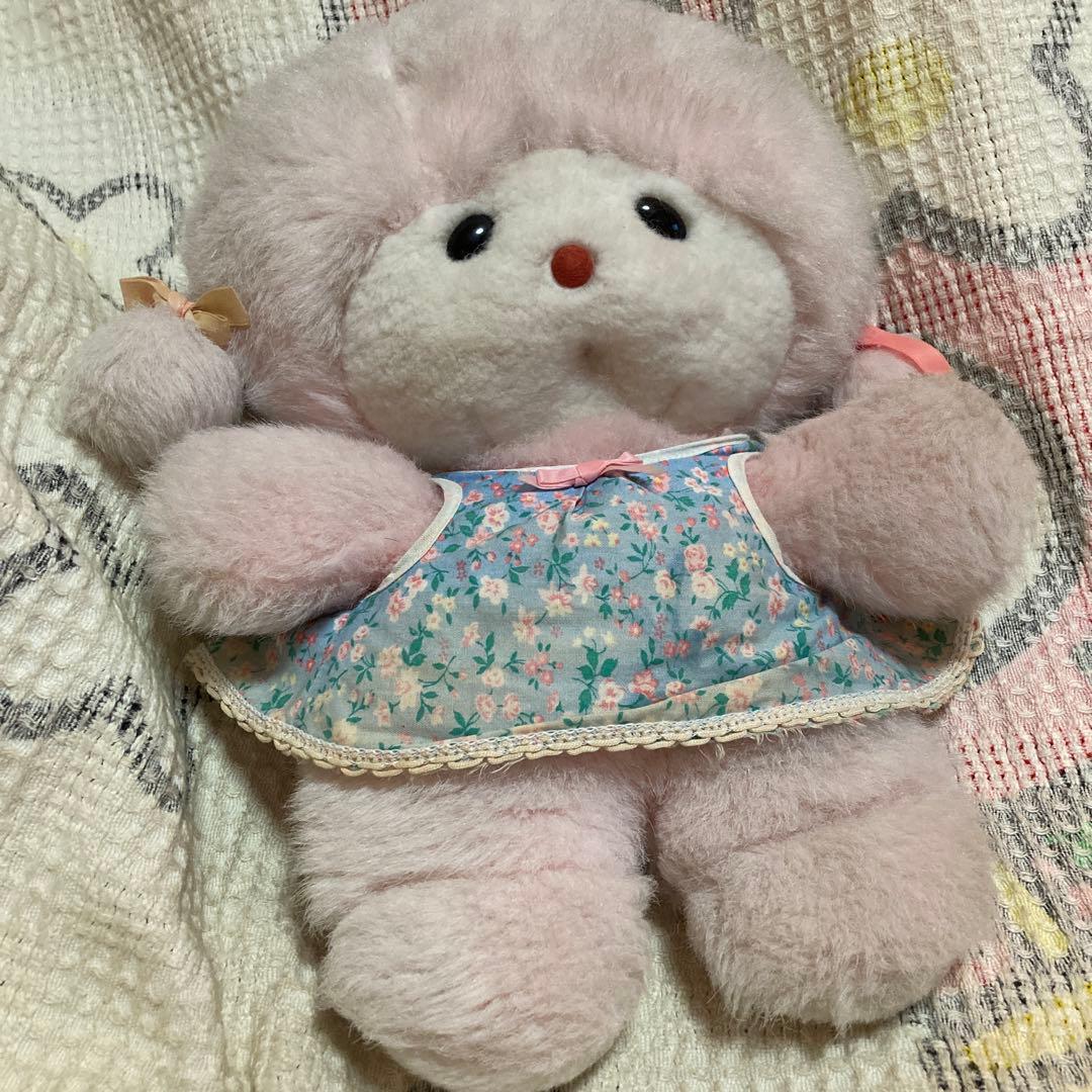 昭和レトロ　メーカー名不明　プードル　ぬいぐるみ　中古品