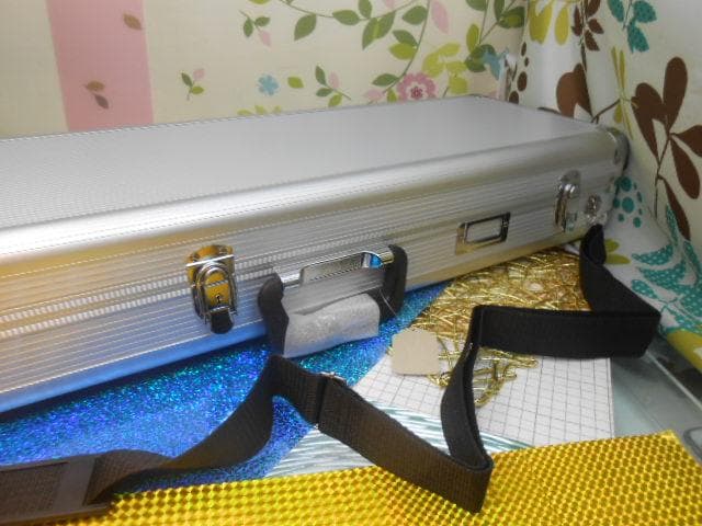 新品未使用(送料無料)11.980円　沖縄三線専用肩紐付一丁入アルミハードケース