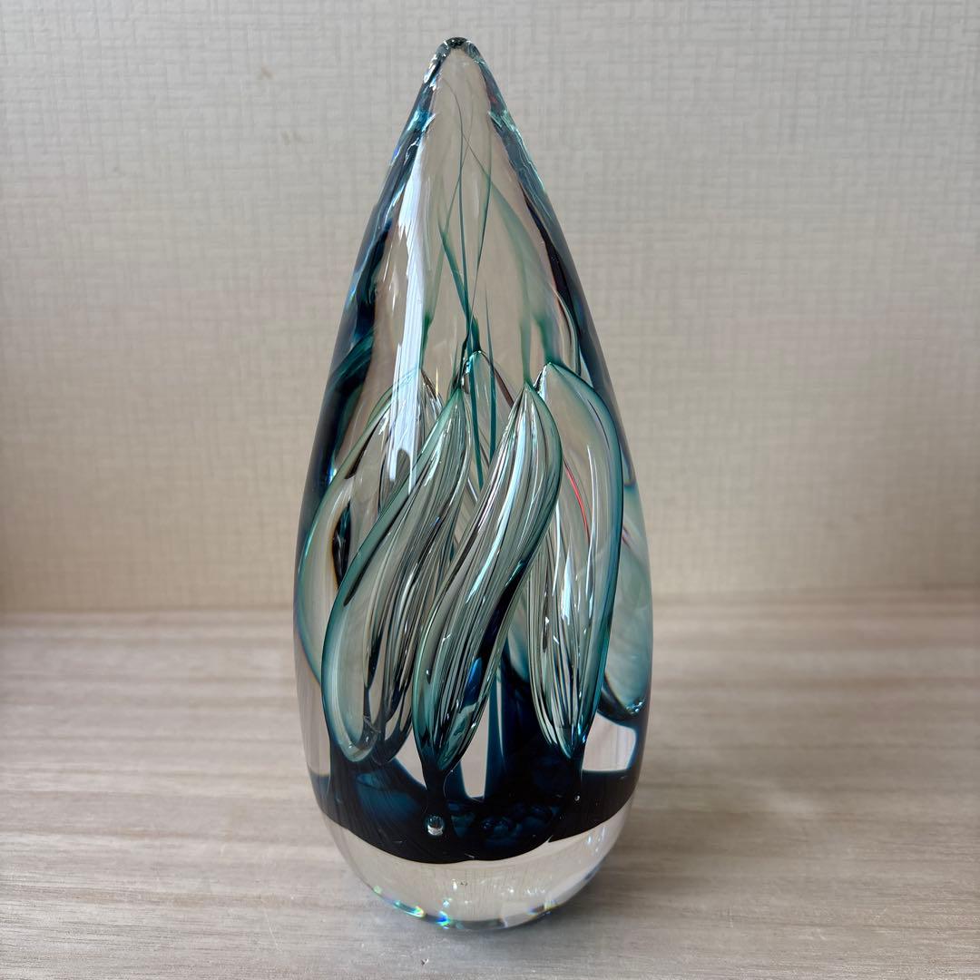 STUDIO AHUS スウェーデン　ガラス製　ペーパーウェイト　大きめ