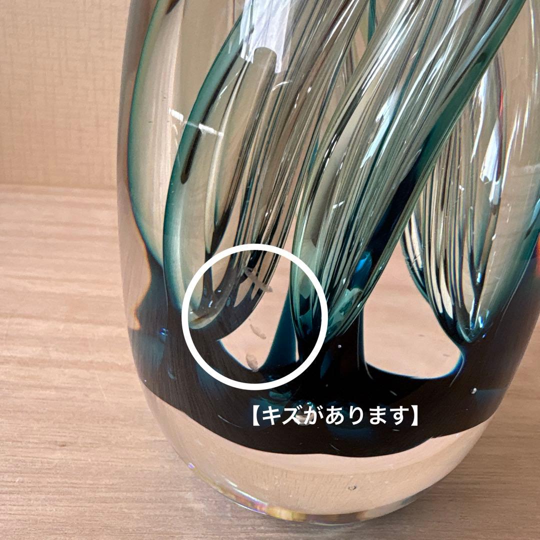 STUDIO AHUS スウェーデン　ガラス製　ペーパーウェイト　大きめ