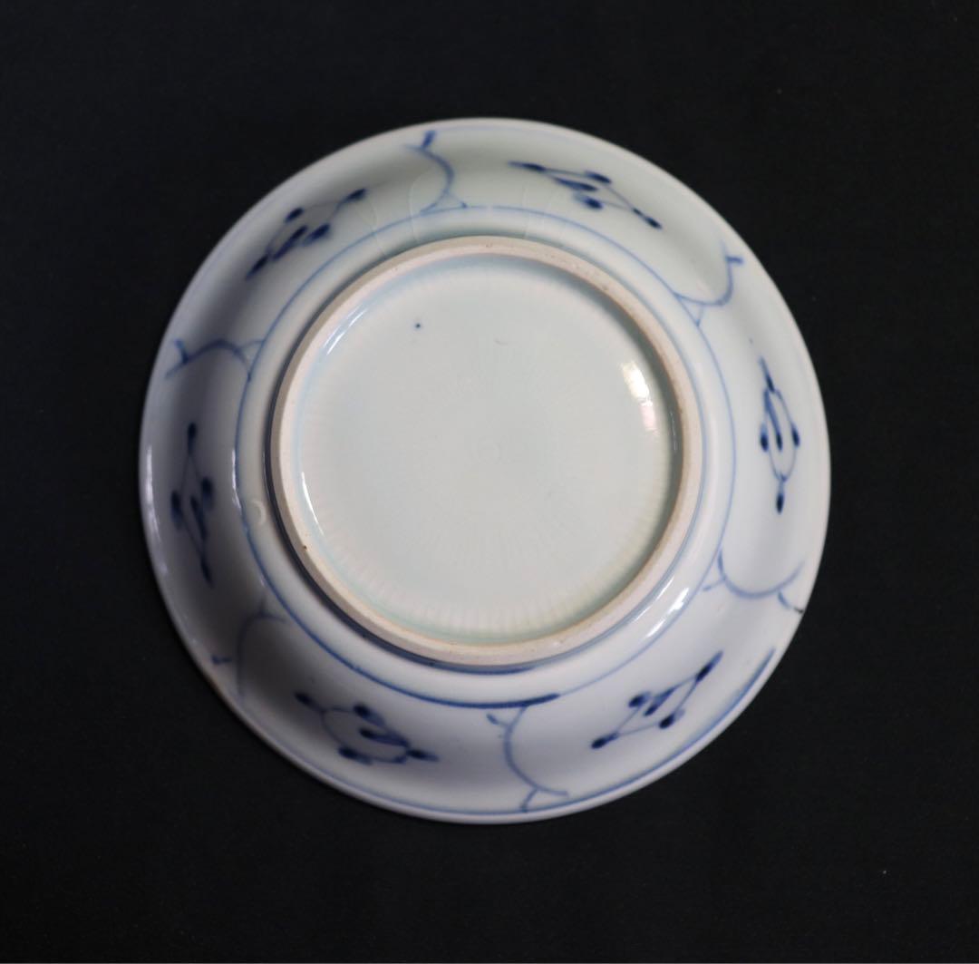 中国　染付中皿4点　芙蓉手　送料込み0721