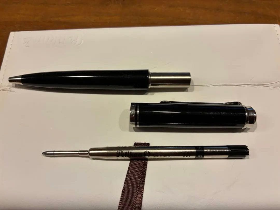 9/29迄ペリカンボールペン スーベレーンK805ブラック×シルバー 箱保証書付