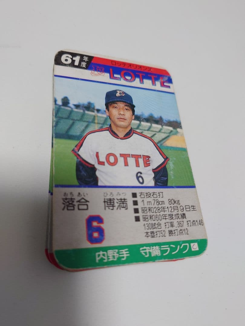 【最終お値下げ】【タカラ】タカラプロ野球カード　昭和61年度版　ロッテオリオンズ