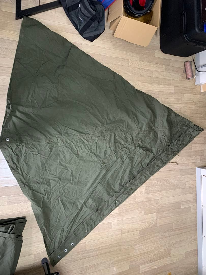 ポーランド軍　ポンチョ　テント　軍幕 2枚セット　サイズ3