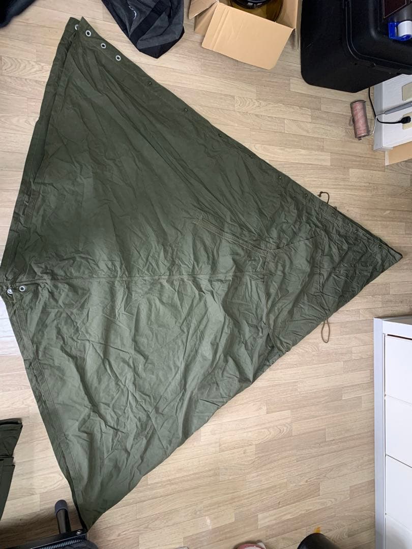 ポーランド軍　ポンチョ　テント　軍幕 2枚セット　サイズ3